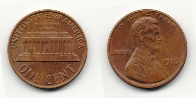 1 цент 1976 года