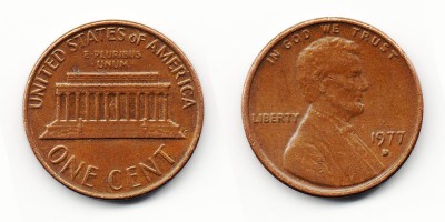 1 цент 1977 года
