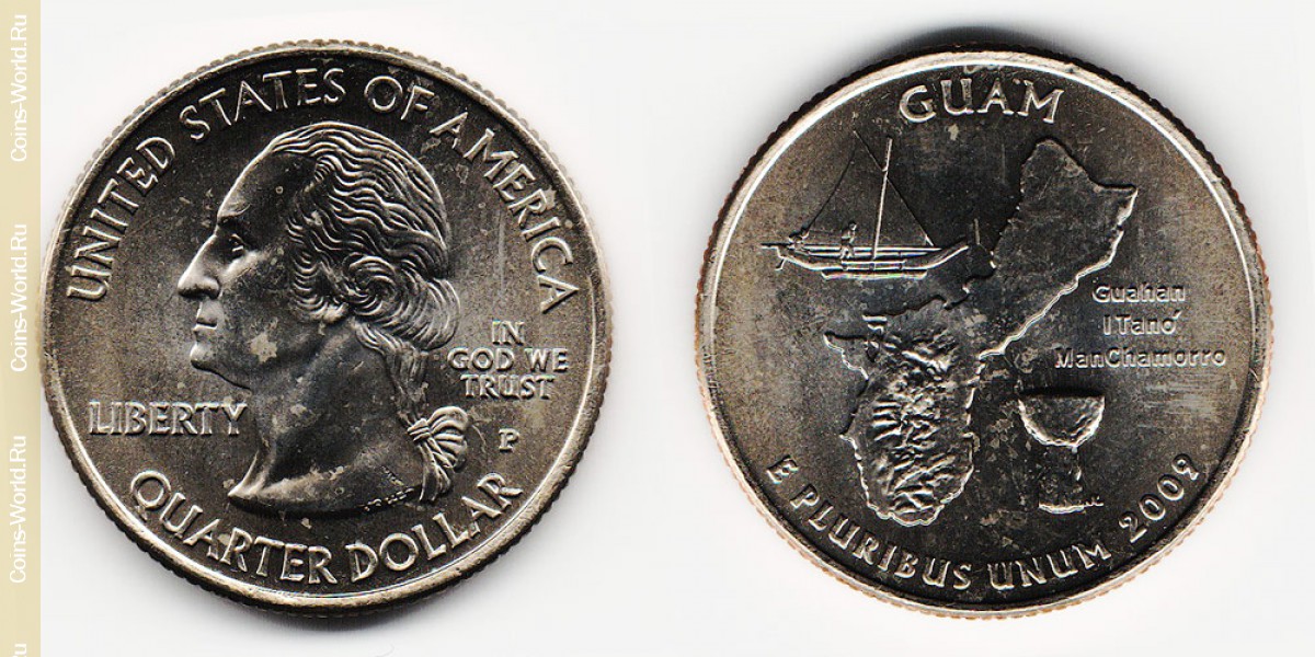 ¼ dollar 2009 USA GUAM
