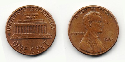 1 цент 1983 года
