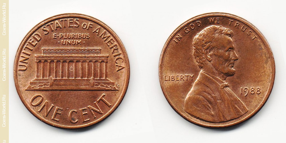 1 centavo  1988, Estados Unidos