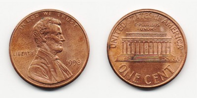 1 cent 1998