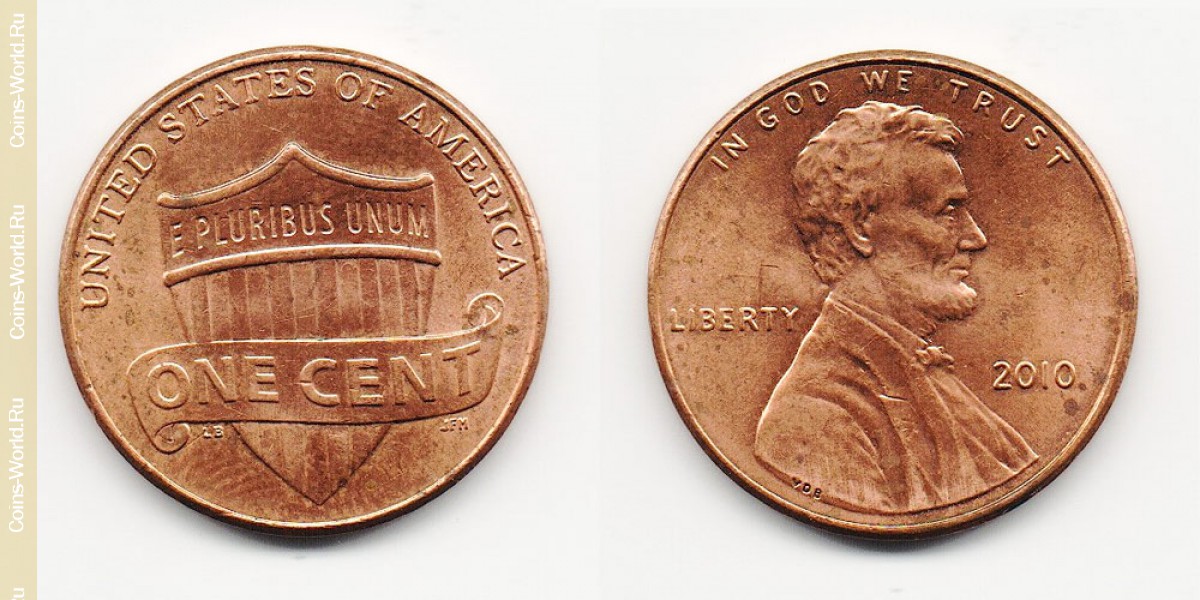 1 centavo  2010, Estados Unidos