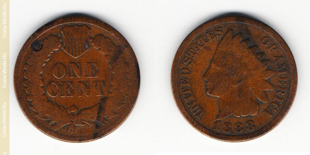 1 цент 1888 года США