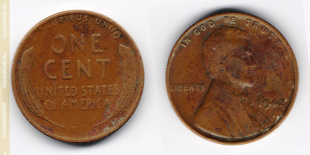 1 цент 1942 года США