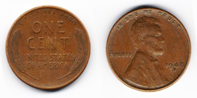 1 цент 1948 года