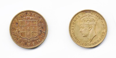 ½ pence  1945