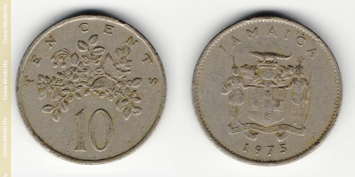 10 cents 1975 years Jamaica