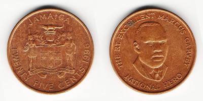 25 centavos  1996