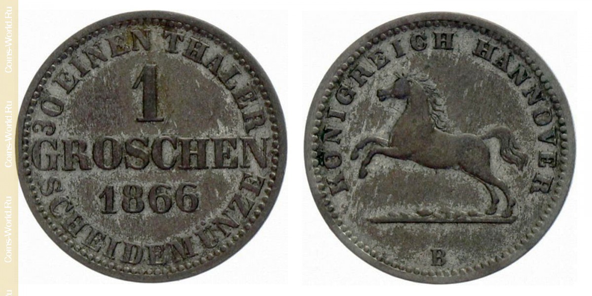 1 groschen 1866, Hannover