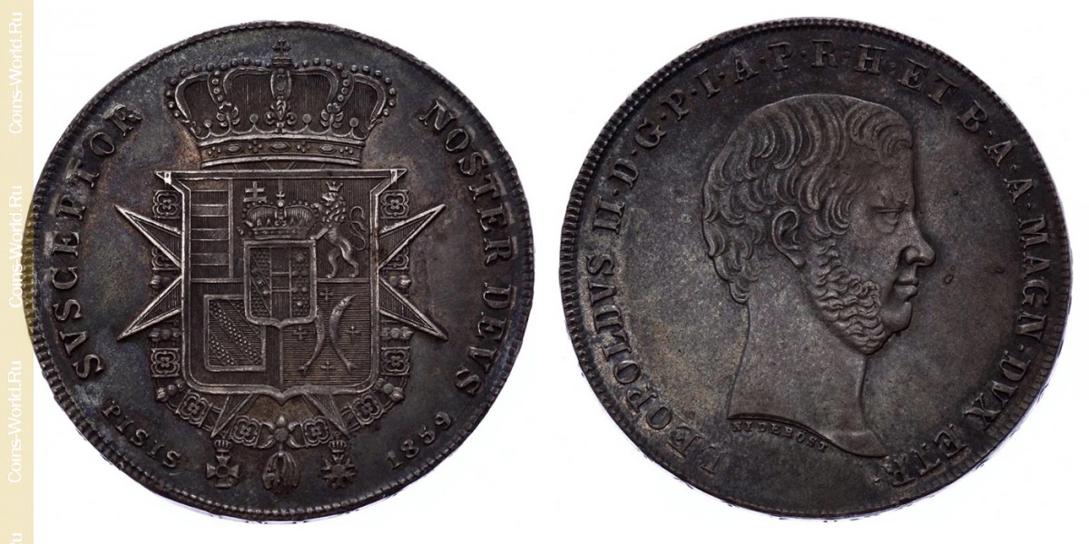 4 florín 1859, Toscana