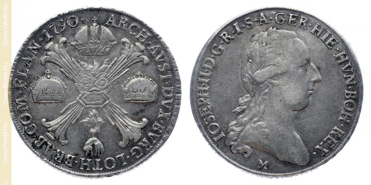 1 kronenthaler(coroatáler) 1790, Ducado de Milão