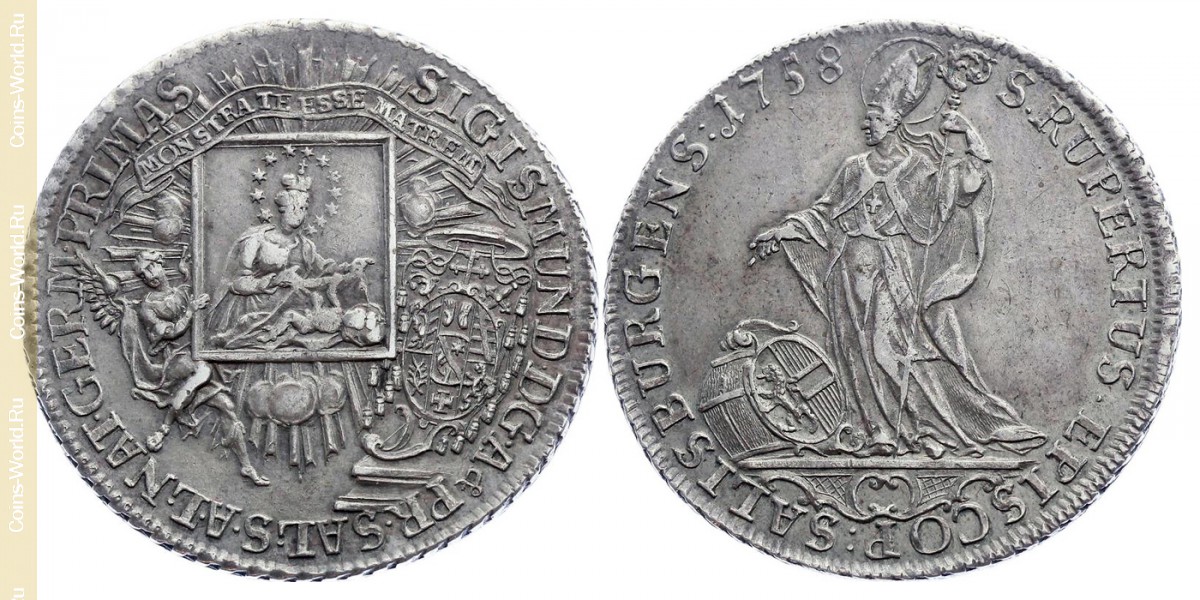 1 Táler 1758, Arcebispado de Salzburgo
