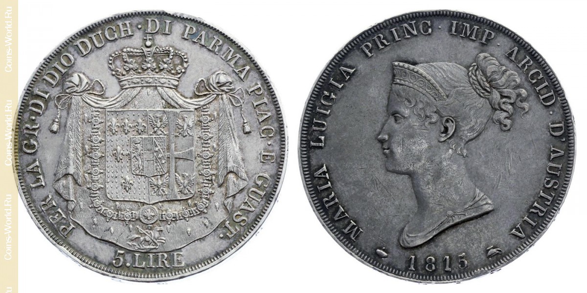 5 lire 1815, Parma