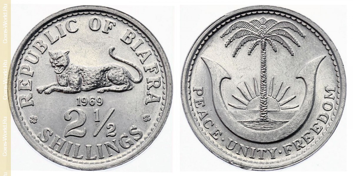 2½ shillings 1969, Biafra