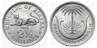 2½ шиллинга 1969 года
