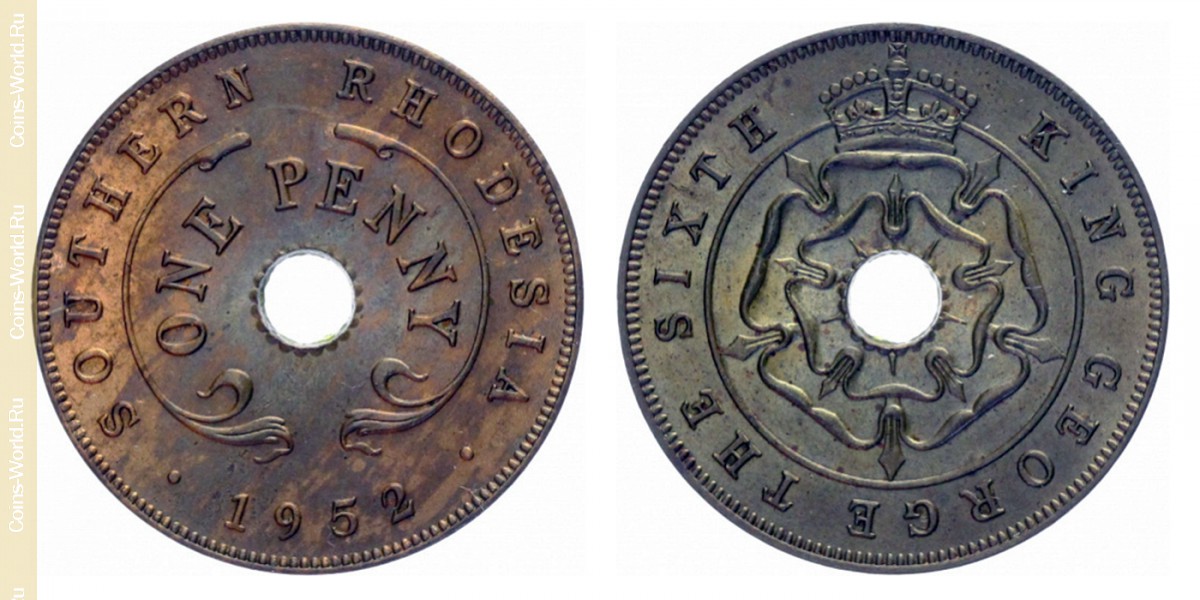 1 Penny 1952, Südrhodesien
