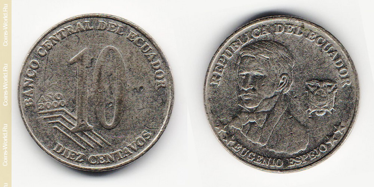 10 centavos 2000, Ecuador
