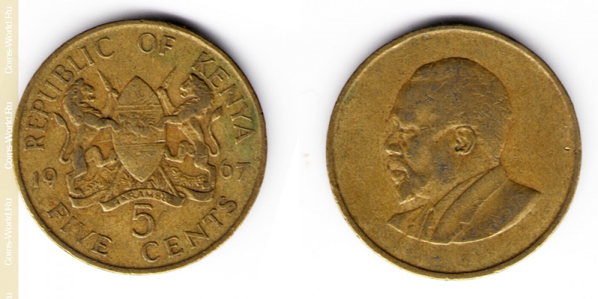 5 центов 1967 год Кения