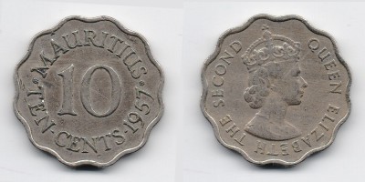 10 центов 1957 года