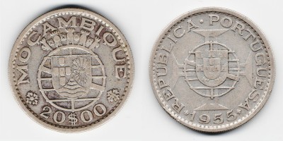 20 escudos 1955
