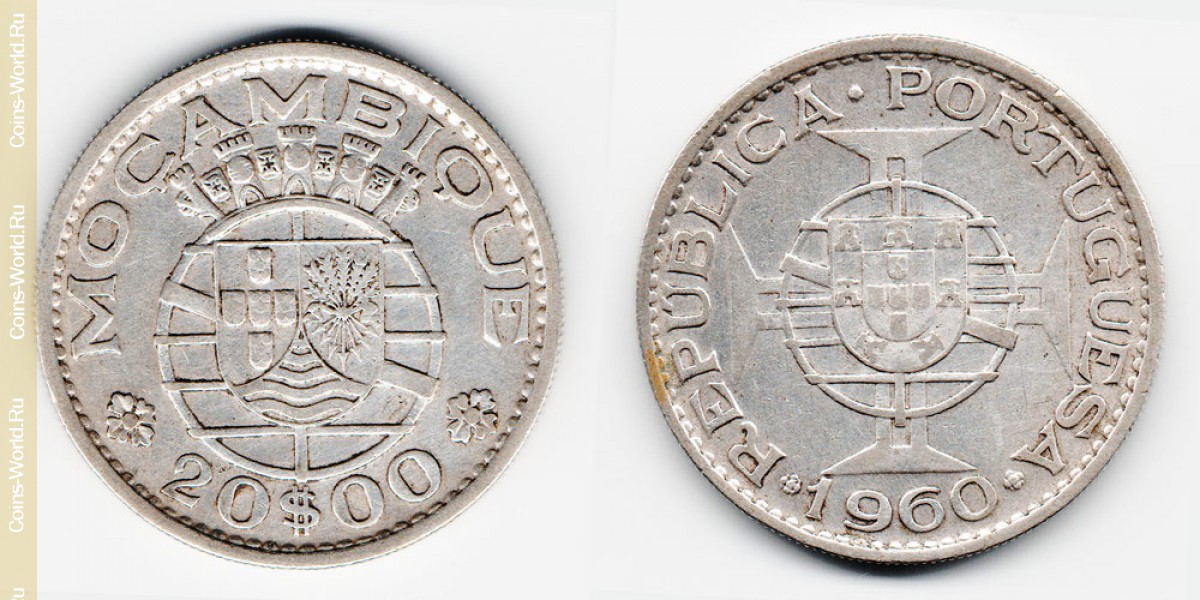 20 escudos 1960 Mozambique