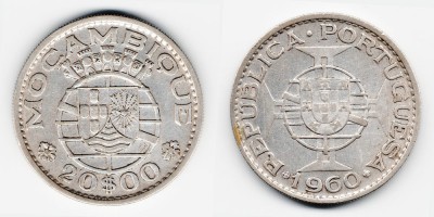 20 escudos 1960