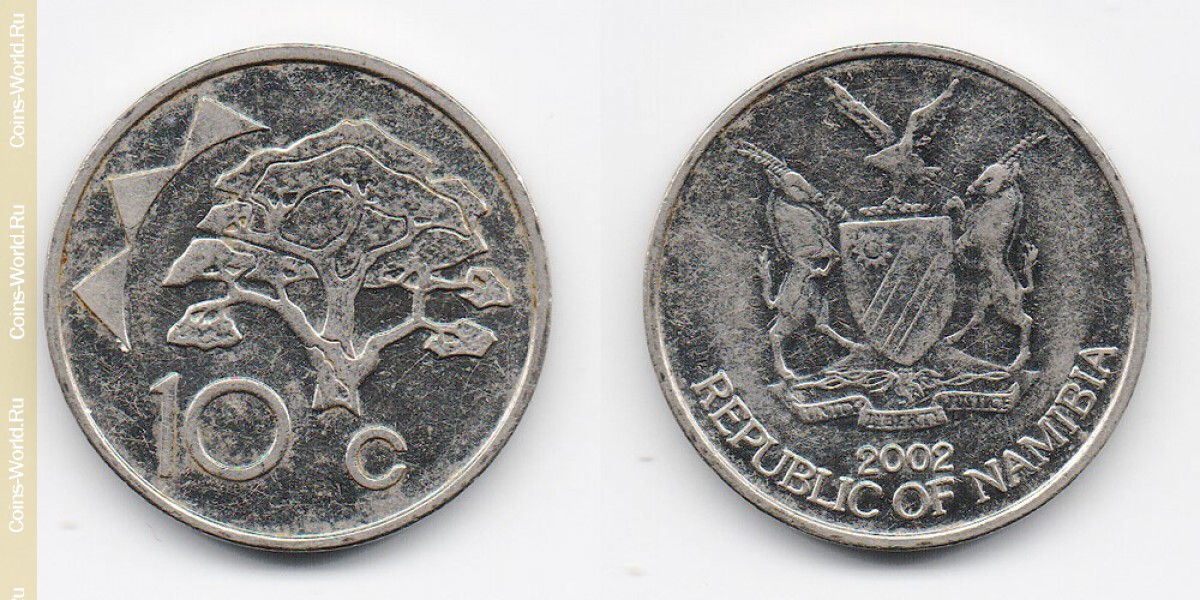 10 cêntimos 2002, Namíbia
