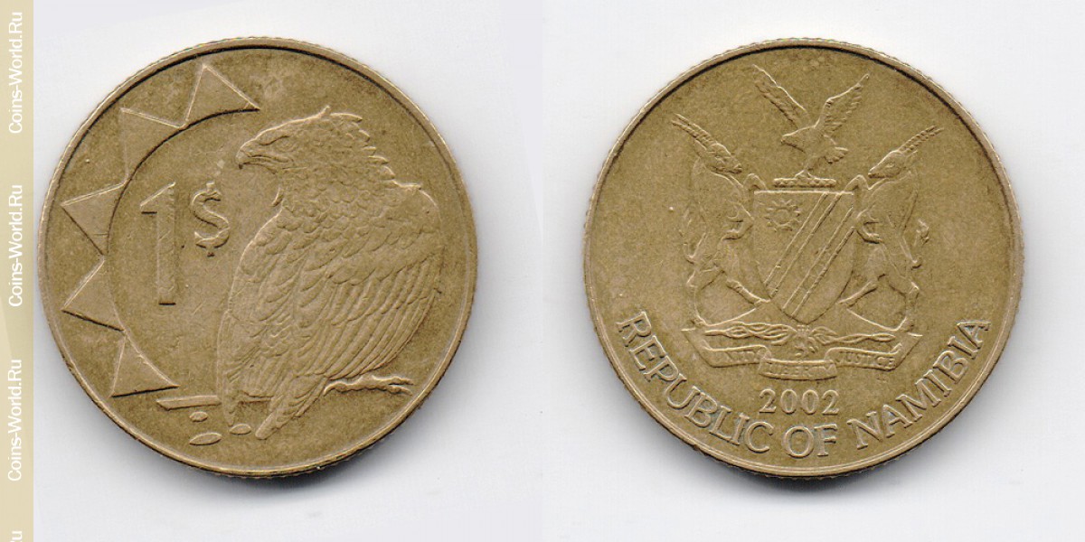 1 dólar 2002, Namíbia