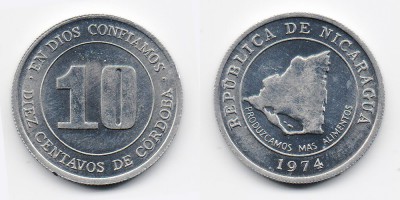 10 centavos 1974