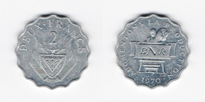 2 франка 1970 года