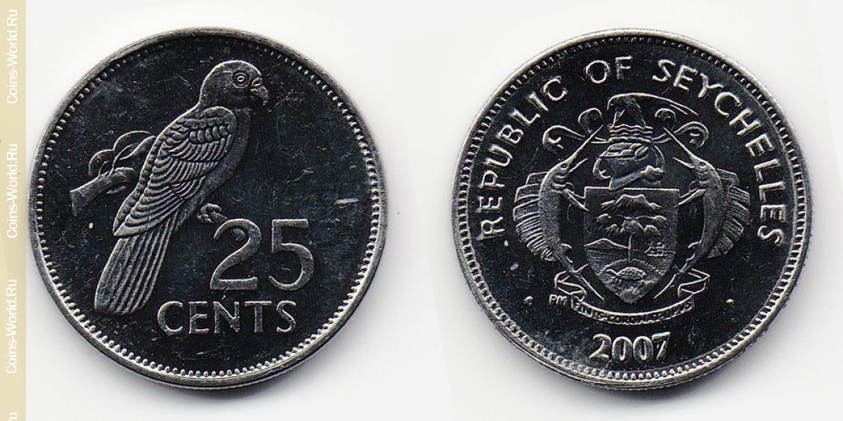 25 центов 2007 года Сейшельские Острова