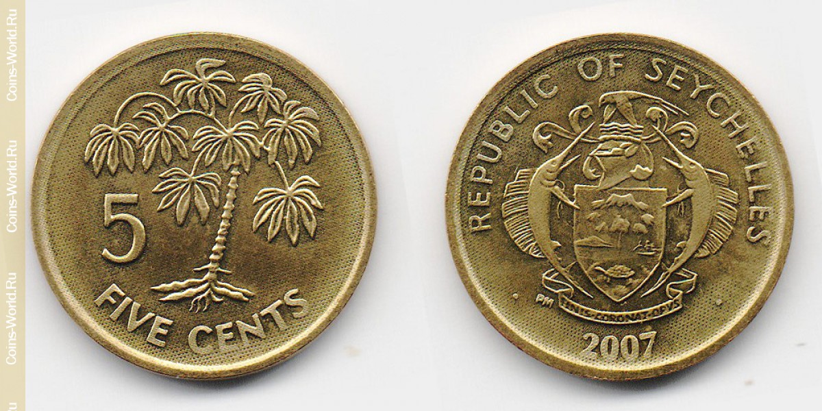 5 centavos 2007, Seychelles