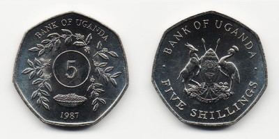 5 shillings 1987