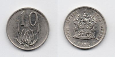 10 центов 1972 года