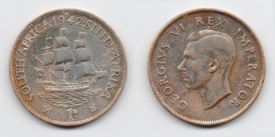 1 пенни 1942 года 
