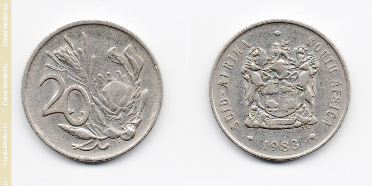 20 cêntimos 1983, África Do Sul