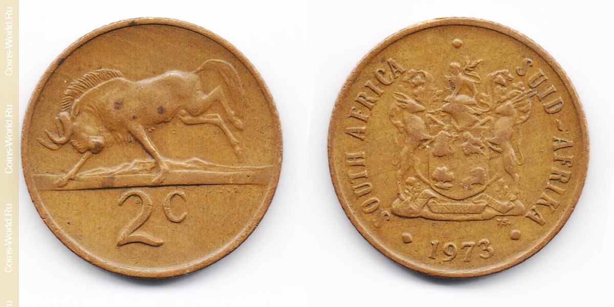 2 cents 1973 South Africa