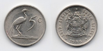 5 центов 1986 года 