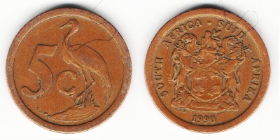 5 центов 1990 года