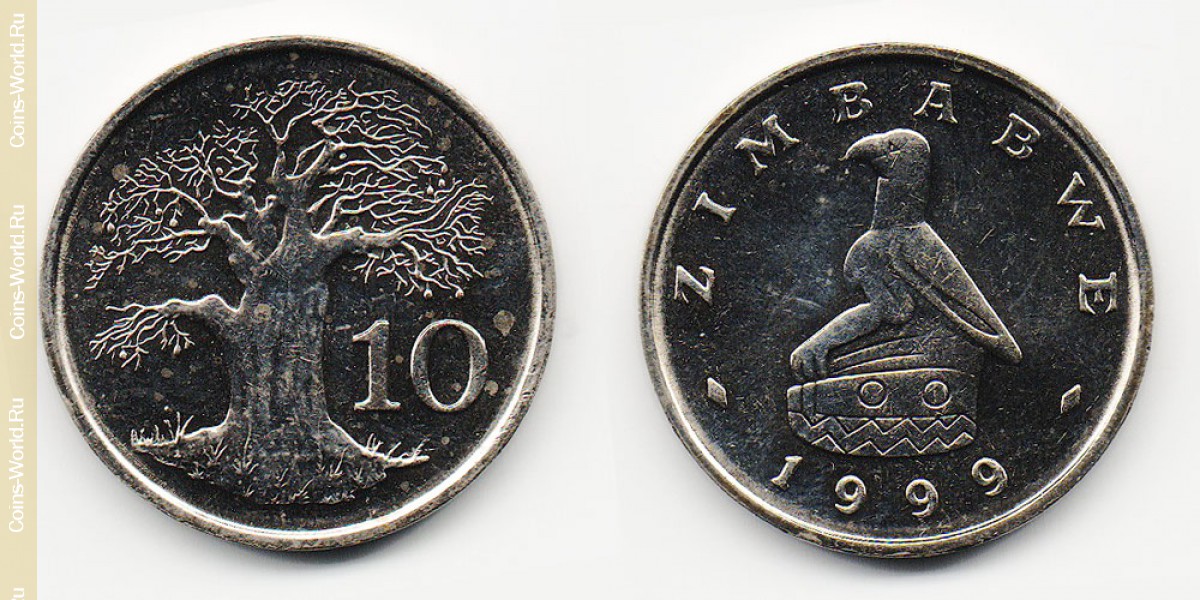 10 cêntimos 1999 Zimbabwe