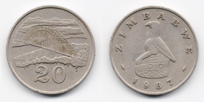 20 центов 1987 года