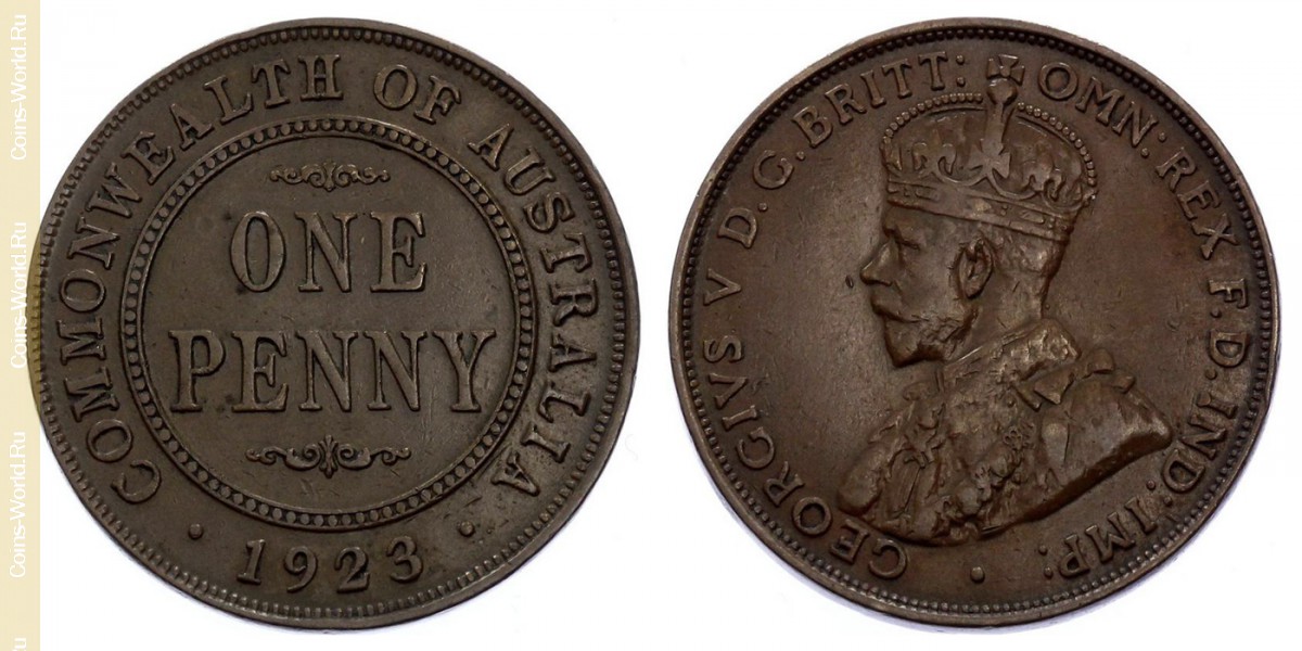 1 penny 1923, Australia