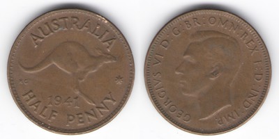 ½ пенни 1941 года