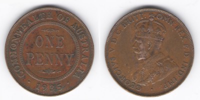 1 пенни 1935 года