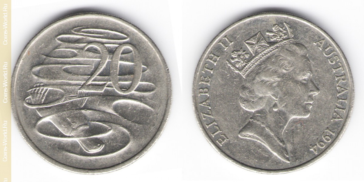 20 centavos  dólar  1994 Australia
