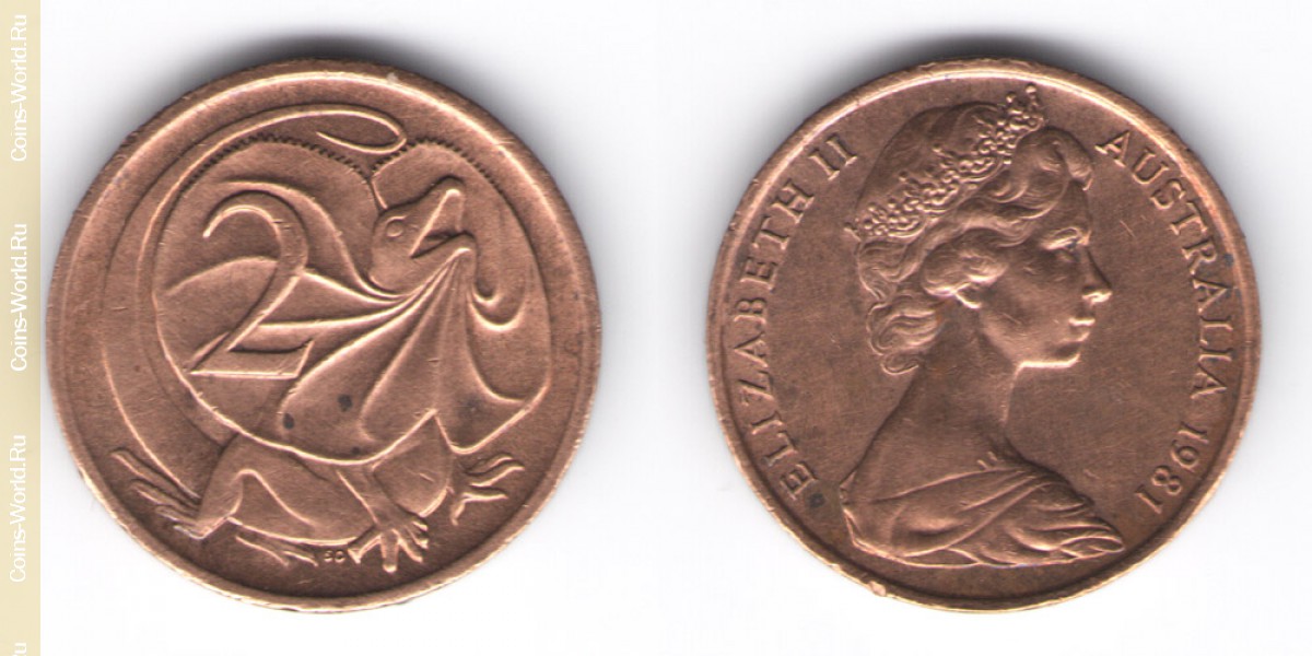 2 cêntimos  1981, Austrália