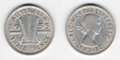 3 pence 1955
