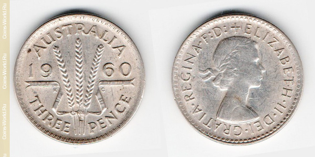 3 pence 1960 Australia