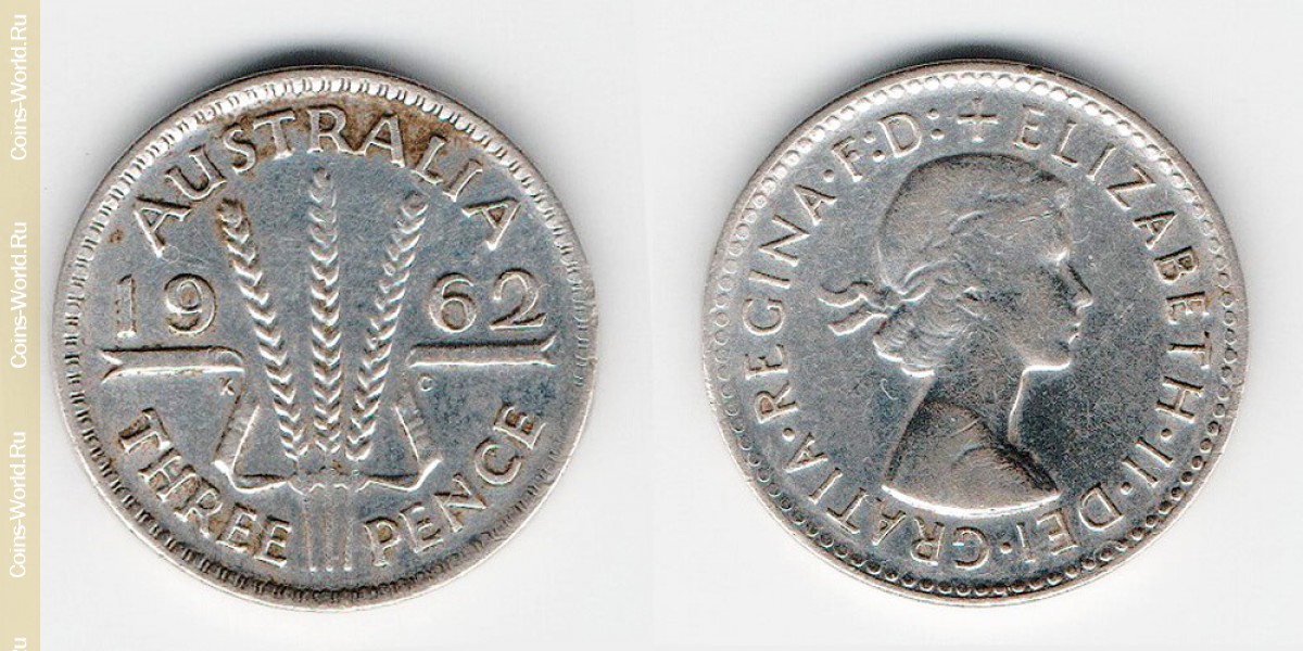 3 peniques  1962, Australia